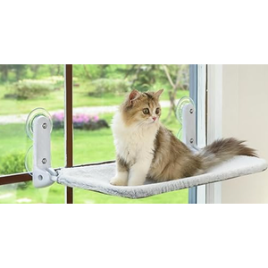 Foldable Cat Window Perch, Grey