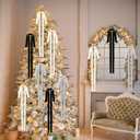 2 x Velvet Bows for Christmas Tree, 23.6x11.8 Inch Large Vintage Velvet Christmas Bows Xmas Tree Door Wreath Staircase Bow Ribbon Decor Indoor Outdoor Xmas Decorations (Mix Color, 12pcs, Style 4)