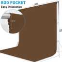 Dark Brown Backdrop for Photoshoot, Professional Photo Backdrop Background Curtain for Product Photography, Portraits, Wedding, Party, Live Streaming Video Recording 10X20 FT
