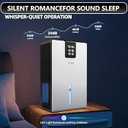 PSOS Dehumidifier, Dehumidifiers for Bedroom, 118 OZ Water Tank, (1000 sq. ft) Quiet Dehumidifiers for Basement, Bathroom with Auto Shut Off, Humidity monitoring, Sleep Mode,7 Colors LED Light, White