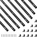 Adjustable Shelf Bracket 40 Inch 8 Pack Black Shelf Pilaster Strips Shelf Rail Shelf Track Adjustable Wall Shelves Shelf Standards and Supports for Cabinet Closet Organization