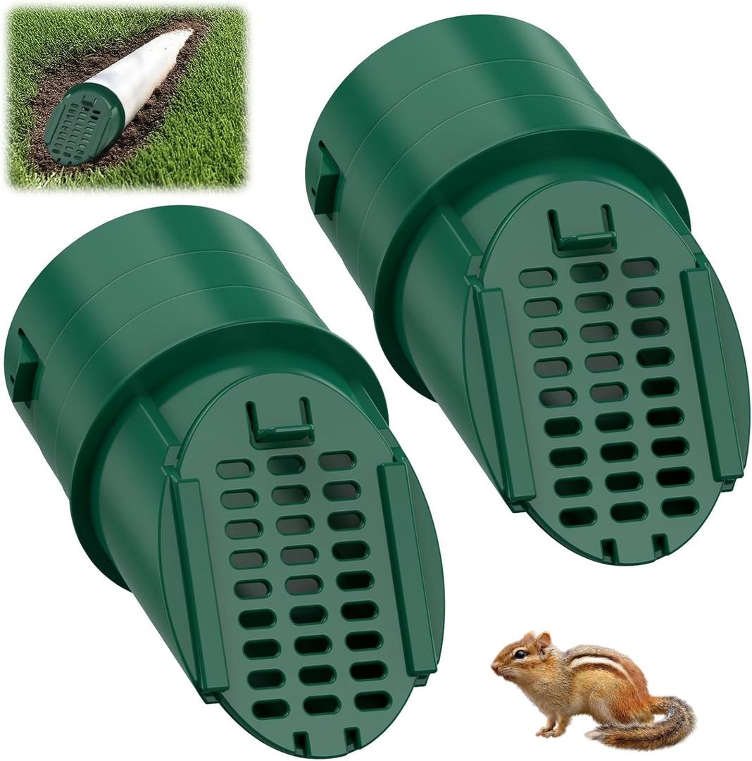 2 Pack 4" Slope Drainage Grate Cover, Rain Diverter, Drainage Grate Yard Drain, Drain Emitter for Sump Pump Discharge & Downspout Extensions, Fit 4" SCH 40, 4" SDR 35, 4" Corrugated Pipe-Green