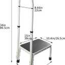 Sattiyrch Step Stool with Handle for Ederly,Sturdy and Lightweight Stool with Anti-Skid Platform,Easy Assmbly,Safely Supports up to 350 Pounds with 9.5 Inch