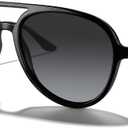 MERRY'S Classic Polarized Aviator Sunglasses For Womens Mens Retro Double Bridge Aviators S8376 (Black Frame/Gray Gradient Polarized Lens)