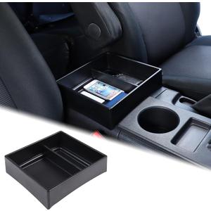 Aunginsy Black Toyota FJ Cruiser Armrest Storage Box Compatible 2007-2024 Center Console Organizer Tray Accessory Container Insert Interior Accessories