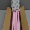 LUMIVIA Mahjong Racks with Pushers, Pink Wooden American Mahjong Tile Pushers and Racks Set of 4, with White Printed Mahjong Racks Drawstring Bag, Mahjong Accessories (19.68 Inches)