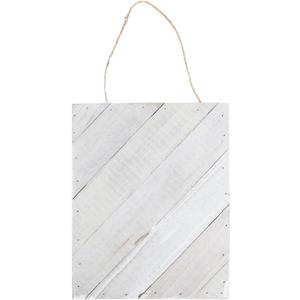 Hampton Art Plank Diagonal 8" X 10" White, Wood Plaque, Wood Sign Blank, Blanks, Wooden Plaques, Blank Signs for Crafts, Wooden Sign Blank, Planks for Crafts