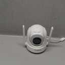 ZUMIMALL 3MP Security Camera Outdoor - 360 PTZ Auto Tracking | 24/7 Recording Wired Power, 2.4G/5G Wireless WiFi | Motion & Noise Detection, Color Night Vision, 2-Way Audio | Works with Alexa (White)
