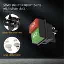 JD 2pcs 30A 125V/250V AC Large Current Rocker Switch ON/Off Switch 4Pins Toggle Switch with UL Certificate (Red green switch)