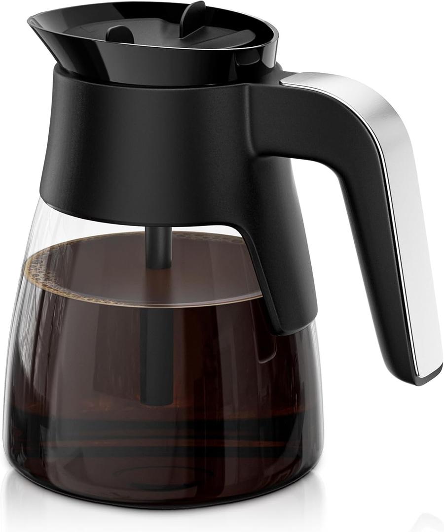 10 Cup Coffee Pot Replacement for Ninja Coffee Maker CM401, Glass Coffee Carafe Compatible with Ninja CM400 CP300 CF091 CM371 CM300, Ninja Coffee Pots Replacements with Brew-Through Lid