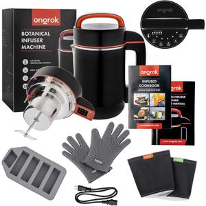 ONGROK Butter Maker & Oil Infuser Machine - Sleek Butter Machine with Simple Functionality, Electric Tincture Machine Kit for Edible Herbal Oil with all Accessories (Large)