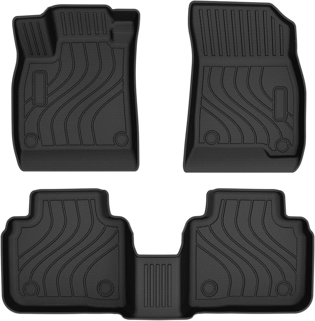 Powerty Floor Mats for Honda Accord 2023-2025 2026 (Include Hybrid) Accessories All Weather Floor Liner 3D TPE 1st & 2nd Row Floor Mat Heavy-Duty Floor Liners