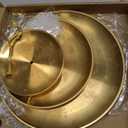 2 Set Stainless Steel Cupcake Stand, Gold Metal Serving Tray Cake Holder Cake Display Stand for Holiday Dessert Table Decorations Birthday Party Wedding (3 Tier x 2)