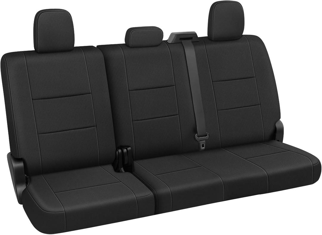 SAPUBK Custom-Fit Rear Seat Covers Replace for 2015-2025 Ford F150 and 2017-2025 F250 F350 F450 40/60 Split Seat, Premium Neoprene Composite Soft Foam Lining Airmesh Breathable Seat Cover