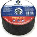 SIGNI 4 inch Silicon Carbide Grinding Stone with 5/8 Arbor for Grinding Masonry (24 Grit)