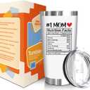 NewEleven Gifts For Mom From Daughter Son Kids - Unique Thanks Giving Gift For Mom Wife, New Mother Mama, Pregnant Mama - Birthday Gifts Ideas For Mum - 20 Oz Stainless Steel White Tumbler