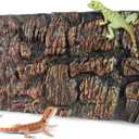 17.7x11.8in Rock Terrarium Background,3D Reptile Tank Background Board,Amphibian Stereo Backdrop Wall,Lizard Snake Gecko Spider Turtle Fish pet silo Background Decorative Panel(Brown)