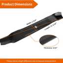742-0616A Mower Blades for Cub-Cad et 42 Inch Mower, 942-04308 Mulching Blades for Craftsman/Troy Bilt/MTD 42" Riding Lawn Mower, Replace for 742-04308, 942-0616, 942-0616-X, 942-04126-X