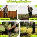 Hoe Garden Tool, 30-75 Inch Adjustable Garden Hoe Long Handle for Weeding, 2 in 1 Heavy Duty Hoe Cultivator Hand Garden Tools for Gardening Planting