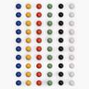 Yellow Mountain Imports 60 Pieces Chinese Checkers Marbles Set with Solid Colors - 16 Millimeters