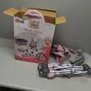 DeAO Baby Doll Stroller Crib Bed Nursery Role Play Set Baby Doll with Accessories and Play Mat,Travel Cot,Bouncer,Foldable Stroller and Travel Bag Gifts for Toddlers Girls Boys