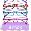 Gaoye 2.25 Reading Glasses for Women, 6 pack Fashion Readers for Women Spring Hinge Eye Glasses, Blue Light Reading Glasses