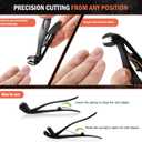 BEZOX Angled Head Toe Nail Clippers for Seniors for Thick Nails - Ergonomic Toenails Clipper for Thick Toenails, Premium Finger Nails Clipper for Adult with Catcher - Black