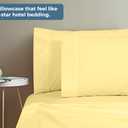 ROYALE LINENS 100% Organic Cotton Percale Pillowcases Set of 2 - Standard Size Percale Pillowcase - Standard Set of 2 Pillow Cover - Breathable, Cool & Crisp Pillow Cases (20"x26", Yellow)