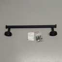 Matte Black 16 inch Towel Rack Holder Wall Mounted for Bathroom, SUS304 Stainless Steel Bath Towel Bar Bathroom Hardware