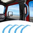 for 2024 Jeep JL A&B Pillar Grab Handle Trim Cover Compatible with Jeep Wrangler JL JLU Gladiator JT 2024 Baby Blue Interior Accessories 2 pcs