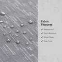 Elrene Home Fashions Continental Solid Texture Water, Stain & Wrinkle Resistant Tablecloth, 60"X102" Rectangle, Gray