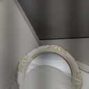 Vintage Decorative Wall Mirror 14.8 x 13.1 Inch Oval Mirror White