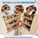 Hersvin Shelf Liners 20 in x 20 ft EVA Drawer Mats, Non-Adhesive Cupboard Protector, Kitchen Cabinet Lining Fridge Liner (Clear Stripe, 50.8x610cm), Clear Stripe, 20"W x 240"L