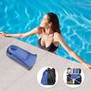 Gintenco Swim Fins, Kids Swim Training Fins for Lap Swimming, Travel Size Flippers with Mesh Bag, Silicone Swimming Fins for Kids Teens Adults Women Men, XL(US Men 8-9.5/ US Women 8.5-10)