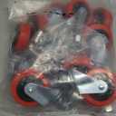 MySit 12 Pack Creeper Wheels 2.5 Inch Heavy Duty Swivel Caster Wheel Creeper Service Cart Stool Post Mount, M10 (Around 3/8") x 1" Metric Threaded Stem Casters Wheels Replacement