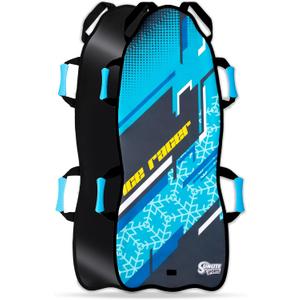 Sunlite Sports 45 Snow Sled  Foldable or Foam Style Toboggan for Kids & Adults, Reinforced Bottom, Durable Stitching & Ergonomic Handles  Lightweight & Portable Winter Sled (2.2) Arctic Breeze 45" Foldable Sled Gift Version)