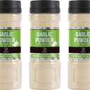 Soeos Garlic Powder, Garlic Powder Seasoning, Additive Free, Non-GMO, Garlic Seasoning for Flavor Vegetables, Grilled Meats, Salads, Dressings and More, 3.7 Ounce(Pack of 3)