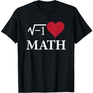 I Love Heart Math Funny T-Shirt T-Shirt XL