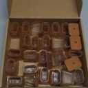 28Pcs Chair Leg Floor Protectors Rectangle for Hardwood Floors Silicone Caps Covers Felt Furniture Pads Clear Chair Sliders, Protect The Floor from Scratches (Fit:L 1.12"1.5",W 0.75"1")