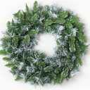 WJJHERRH Artificial Wreath, Christmas Wreath Christmas Wreath Artificial Snowflake Pine Christmas Wreath Gifts for Christmas Party Decor Christmas Garlands for Fireplaces Christmas Wreaths for Front