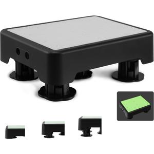 CHIKILLA Adjustable Step Stool for Bedside High Beds, Glow in the Dark Bed Steps for Adults Elderly, 650LBS Heavy Duty Non-Slip Safety Platform for Car, Bathtub, Kitchen, 3 Height Settings 3.7"-5.9"