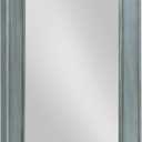 Kate and Laurel Yuda Wooden Rectangle Framed Wall Mirror, 23.5x35, Blue