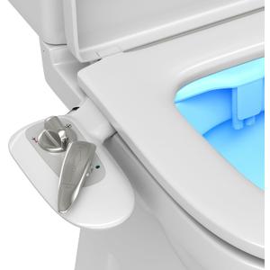 Non-Electric Bidet Attachment for Toilet Seat With LED Light Warm and Cold Water Adjustable Water Pressure, Rear and Feminine Wash, Dual Nozzle, Self-Cleaning