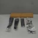 Amazon Basics Universal TV Stand, Height Adjustable for TVs up to 77 inch, Compatible with Soundbars, Holds up to 80 lbs, Black