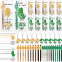 50 Set Employee Appreciation Gifts Bulk Inspirational Pickle Potato Pens and Keychains with Motivational Cards Positive Valentines Gift for Coworker Staff Office Party Favor