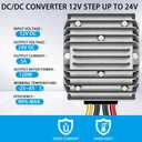 DC/DC Converter 12V Step Up to 24V, Boost Converter 5A 120W Voltage Regulator, 24Volt Transformer, Power Supply Module Boost Transformer for Car Truck Vehicle Boat Golf cart
