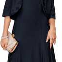 GRACE KARIN Grandma of The Bridal Dress,Weddings Cocktail Evening Dresse for Women, Lace Sequins Midi Dresses with Jackets S
