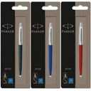 Parker Jotter 3 Colours - 1 Black + 1 Blue + 1 Red Ballpoint Pen