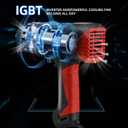 Portable Handheld Welding Machine - 110V,IGBT Inverter ARC Welder Gun Stick Welder, Welder with LED Display,easy arc ignition,small volume, and simple operation for 1/16"-1/8"Welding Rods (Black)