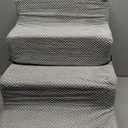 Dog Stairs Pets Steps 4 Gray Pet Ladder for Sofa Couch and Bed Made of High Density Sponge Stairs with Removable Washable Cover Non-Slip Base 18" H